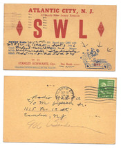 1946 Vintage Cartoon Art Postcard, Atlantic City, Stanley Schwartz SWL QSL W9REV - £11.79 GBP