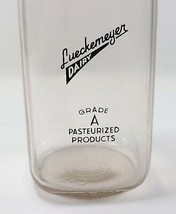 Vintage 1 Quart LUECKEMEYER DAIRY &quot; Grade A Pasteurized &quot; Glass Milk Bottle - £21.02 GBP