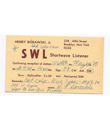 1970 Vintage Postcard QSL Henry Borawski Brooklyn WPE2QUF Amateur Radio SWL - £7.85 GBP
