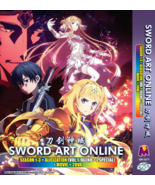 DVD Sword Art Online Season 1 &amp; 2 + Movie OVAs English Dub + Alicization... - £42.23 GBP
