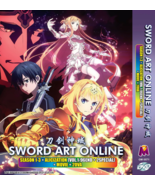 DVD Sword Art Online Season 1 &amp; 2 + Movie OVAs English Dub + Alicization... - £43.40 GBP