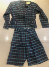 Rue 21 Women&#39;s Plaid Suit 2 Piece Set Women Short Set Jacket Short Suit Sz L - £31.31 GBP