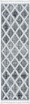 HomeRoots 375668 94 x 130 in. Charcoal Polyester Rug - £473.88 GBP