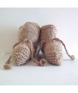 Alpaca Baby Booties - Knitted Baby Shoes, Baby Shower Gift, Knit Wool Co... - $25.73