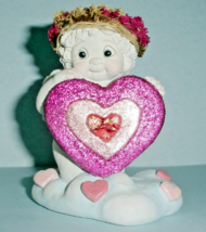 Dreamsickles Struck By Love Angel Cherub Figurine Glittery Heart Cupid A... - $54.35