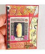 ACEO Original Collage Painting Vintage 60’s International Postage Stamp ... - £11.67 GBP