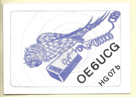 1984 Vintage QSL Art Graphic Art Parrot Ham Radio Squawk Austria QSL Car... - $16.69