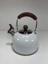 ROCKURWOK Tea Kettle Stovetop Whistling Teapot Stainless Steel White *READ* - £19.04 GBP