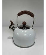 ROCKURWOK Tea Kettle Stovetop Whistling Teapot Stainless Steel White *READ* - £18.68 GBP