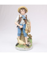 Vintage Homco Young Farm Boy With Wheat And Chicken #8881 Figurine 8 Inc... - $14.03