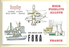 1982 Vintage Postcard France Graphic Artwork Robert Bailly QSL Card F8KA... - £5.58 GBP