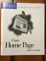 Vtg 1996 Claris Home Page Apple Mac Windows Users Guide Web Page HTML Booklet - £23.97 GBP
