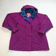 LL Bean GoreTex Hooded Full Zip Rain Jacket Outdoor Coat Womens Size Large - £39.57 GBP