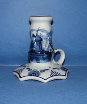 Delft Blau Windmill Candle holder Handpainted Made in Holland 4&quot; T, 4&quot; W.  - £15.78 GBP