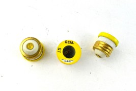 GEM 30A Edison Base Plug Fuse Lot Of 3 - £38.84 GBP
