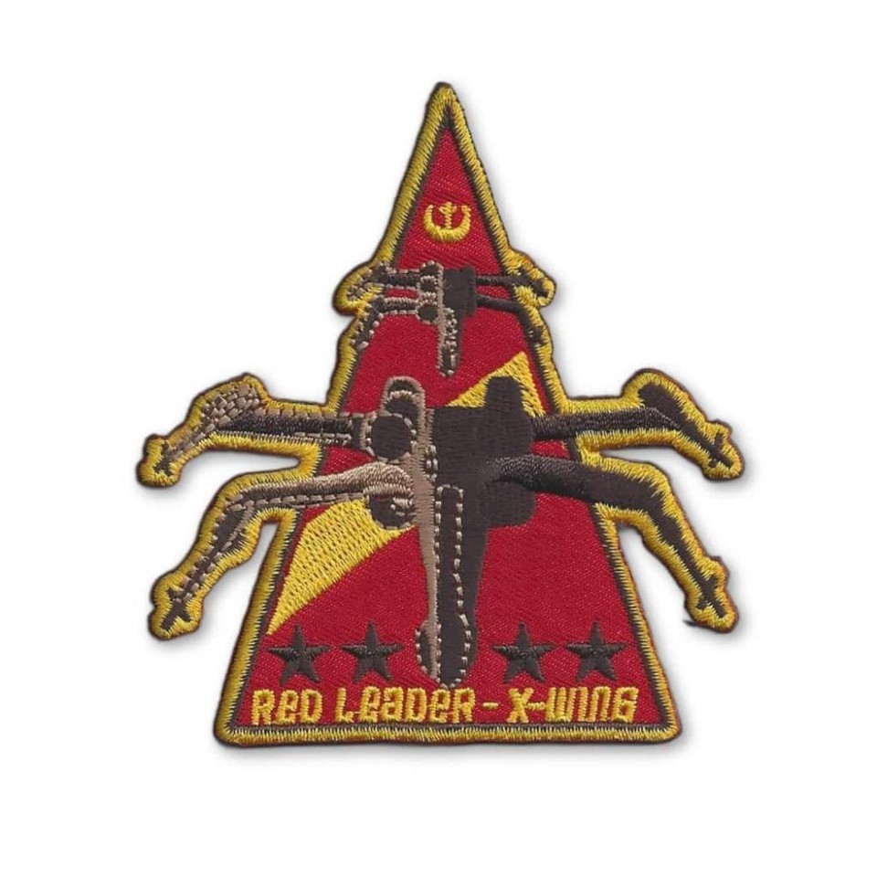 RED LEADER X-WING IRON ON PATCH 3.75&quot; Fighter Star Wars Fan Jedi Embroid... - $4.95