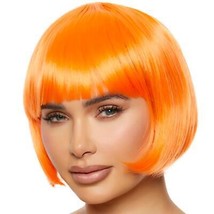 Orange Bob Wig Bangs Short Straight Retro Unisex Costume Party Cosplay 9... - £22.85 GBP