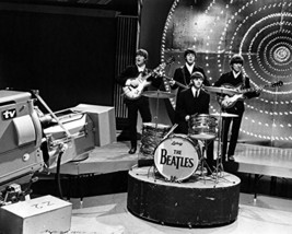 The Beatles performing on stage Top of the Pops studio London 1966 16x20 Canvas - $69.99