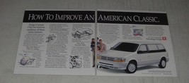1991 Dodge Caravan Ad - How to improve an American classic - $18.49
