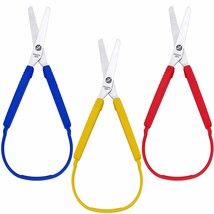 Loop Scissors Colorful Grip Scissors Loop Handle Self-Opening Scissors A... - $17.99