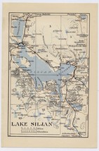 1952 Vintage Map Of Lake Siljan Mora Dalarna / Sweden - £15.09 GBP
