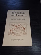 Technology &amp; Culture International Quarterly Society History 1992 Vol 33 #1 - €17,07 EUR