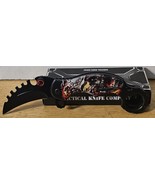 SKULL GOTHIC HORROR SCARY SPRING ASSISTED KARAMBIT KNIFE BLADE WITH BELT... - £11.99 GBP