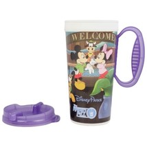 Disney Parks Rapid Fill Mickey Mouse &amp; Friends Purple 16oz Tumbler with Handle - £6.14 GBP