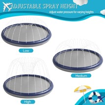 Splash Pad 75&quot; for Dogs and Kids, Thicken Sprinkler Pad Wading Pool Summer Water - £16.55 GBP