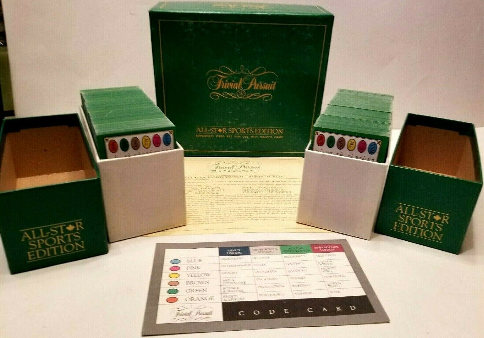 TRIVIAL PURSUIT ALL-STAR SPORTS EDITION Subsidiary card set Nice! - $5.93