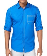$65 INC Men&#39;s  Top Stitch Classic Fit Shirt ,Color: Riviera Blue , Size:... - £16.61 GBP