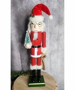 Santa Claus Nutcracker Wooden Christmas Red White Sisal Tree Home Decor ... - €16,68 EUR