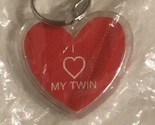 I Love My Twin Keychain Heart J1 - $8.90