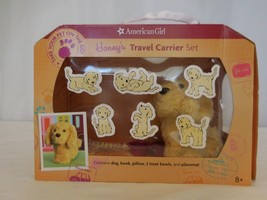  American Girl &quot;Honey&#39;s&quot; Travel Carrier Set With Golden Retriever Puppy  - £21.32 GBP