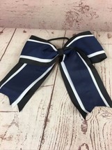 NEW &quot;BLUE&quot; Cheer Bow Pony Tail 3 Inch Ribbon Girls Hair Bows Cheerleadin... - £8.70 GBP