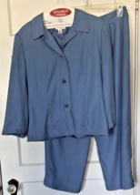 Talbots Women&#39;s Blue Pantsuit Silk 14 Silk/Wool Blend Fully Lined - $50.00