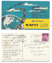 1962 Vintage Postcard Advertising Delco Remy Batteries QSL Card WJ Stoke... - $13.98