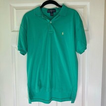 Ralph Lauren Teal Short Sleeve Polo Shirt Men’s Size Large EUC - $14.03