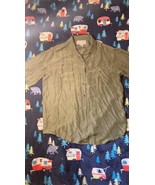 Silk Button Down Short Sleeve Shirt, Size 14, Preowned - £14.90 GBP