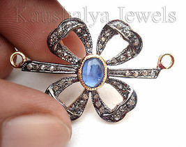 Victorian 1.02ct Rose Cut Diamond Blue Sapphire Wedding Women&#39;s Pendant - £522.13 GBP