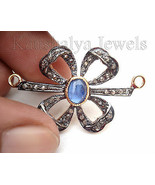 Victorian 1.02ct Rose Cut Diamond Blue Sapphire Wedding Women&#39;s Pendant - £516.11 GBP