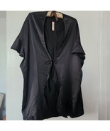 Victoria Secret LOVE  Robe Satin Black Women&#39;s One Size New With Tags - $23.36