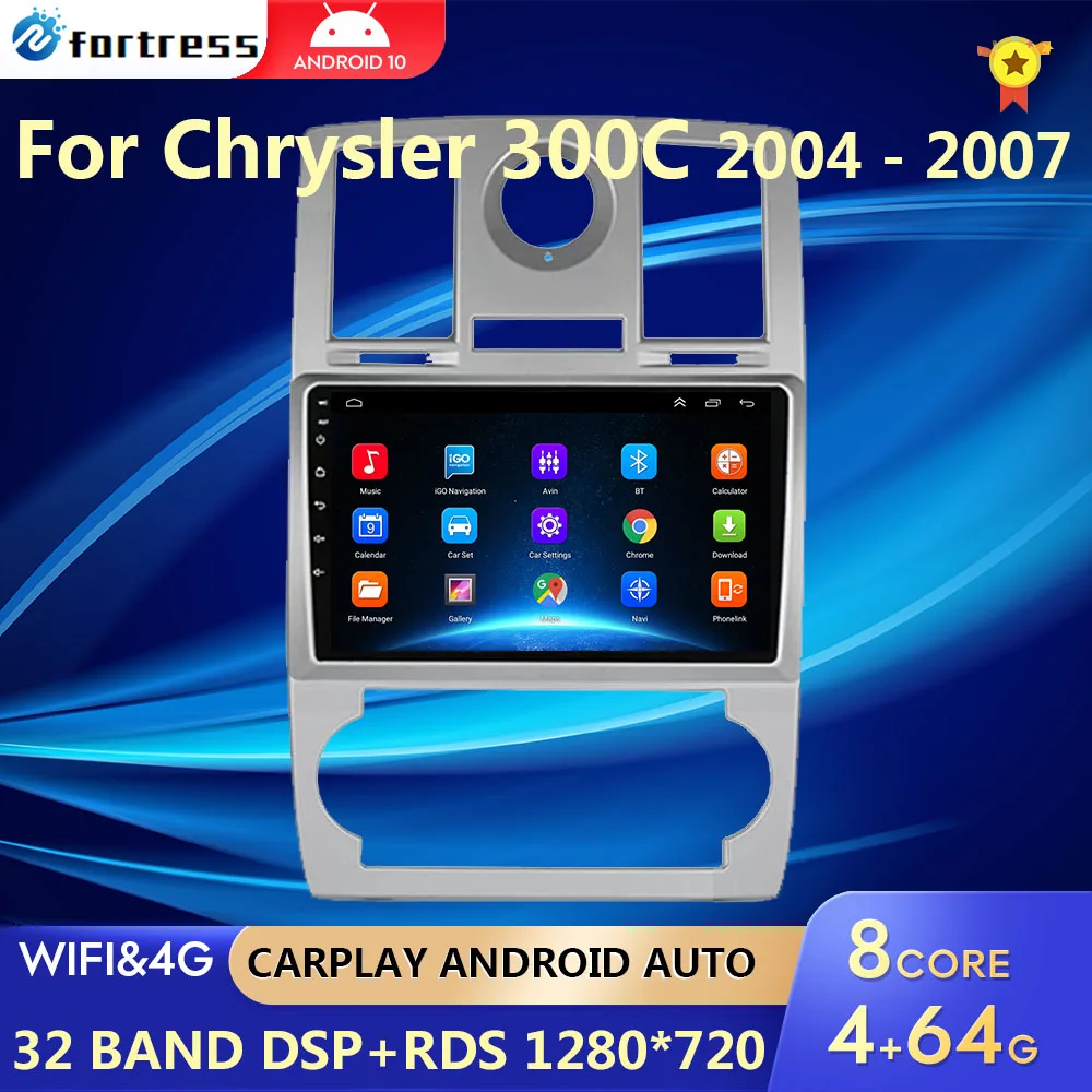 Android 10 2din Car Radio Navigation gps video Multimedia player For Chrysler - £113.78 GBP+