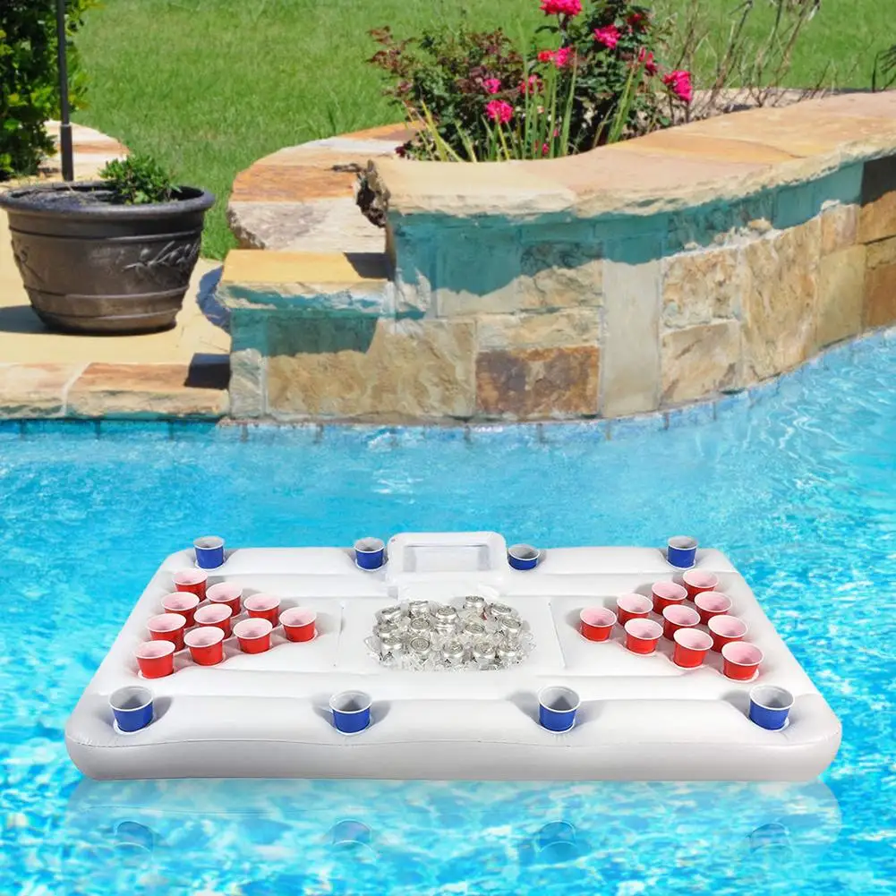 Beer Table Inflatable Floating Drainage Table Tennis Game Table Inflatable 28 - £109.48 GBP