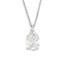 Authenticity Guarantee 
Teardrop Pear Diamond Solitaire Pendant Necklace 14K ... - £4,072.71 GBP