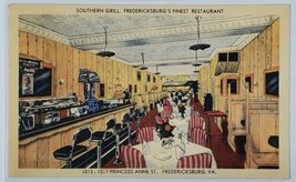 VA Fredericksburg Southern Grill Restaurant Interior View Easton Pa Postcard M7 - $9.99