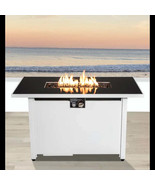Rectangular Fire Pit: 43" Smoked Glass &amp; Metal - €404,90 EUR