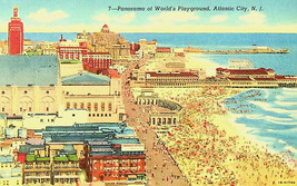 Postcard from Atlantic City, NJ:  Boardwalk View Before Casinos - £9.63 GBP