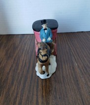 Vintage 3 Inch Ceramic Coach With Horse and Rider Unbranded - £5.52 GBP