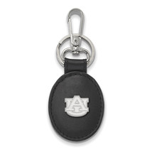 SS AU Auburn University Black Leather Oval Key Chain - £48.07 GBP